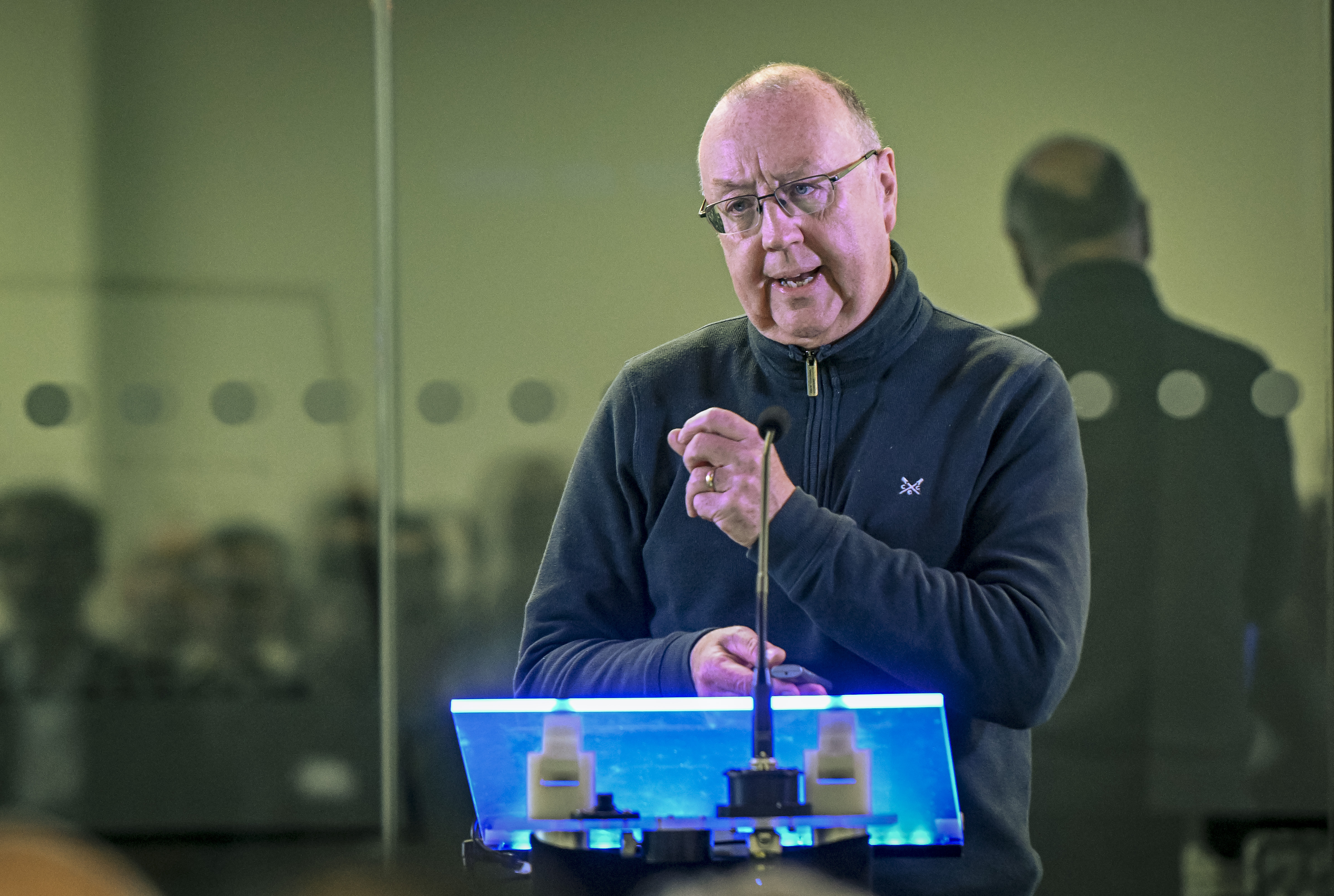 AJ Ratcliffe presenting D2B workflows