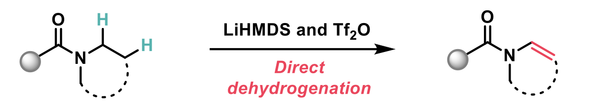 Amides to enamides in one step