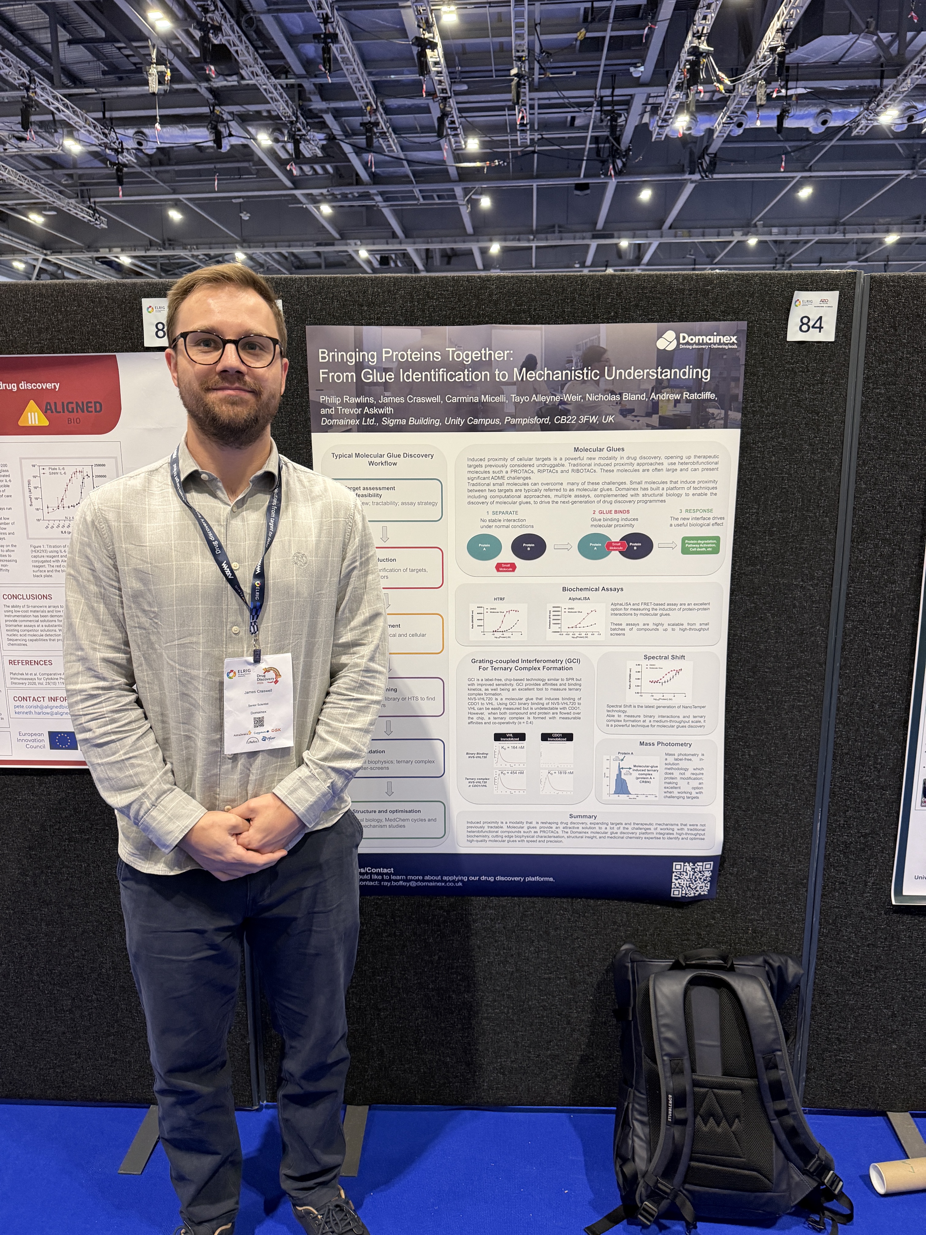 James Craswell with his poster