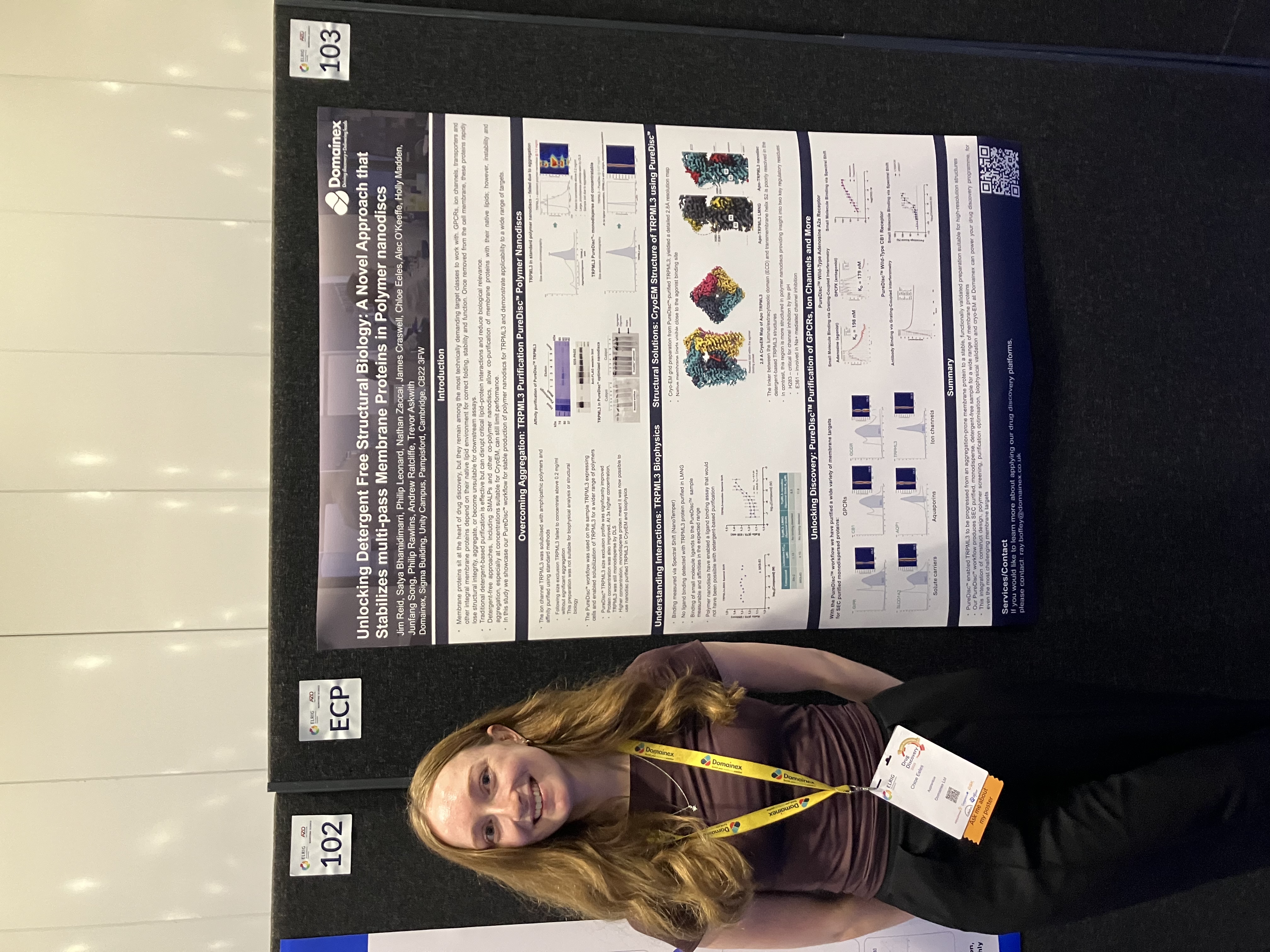 Chloe Eeles with her poster