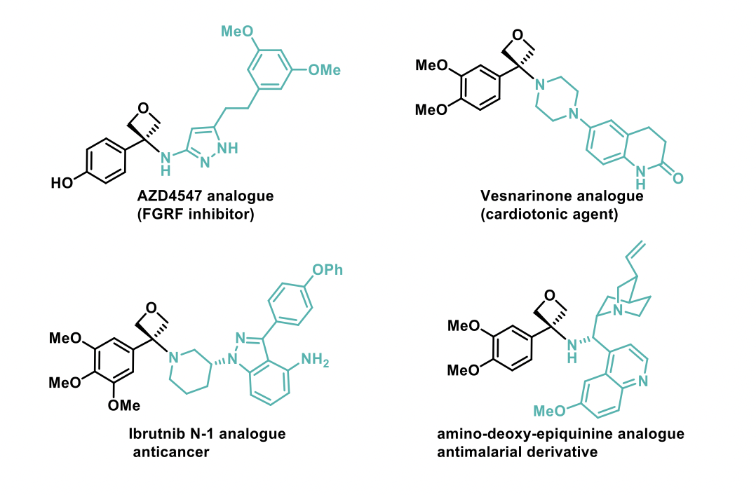 Oxetane analogues of benzamide-containing drugs 