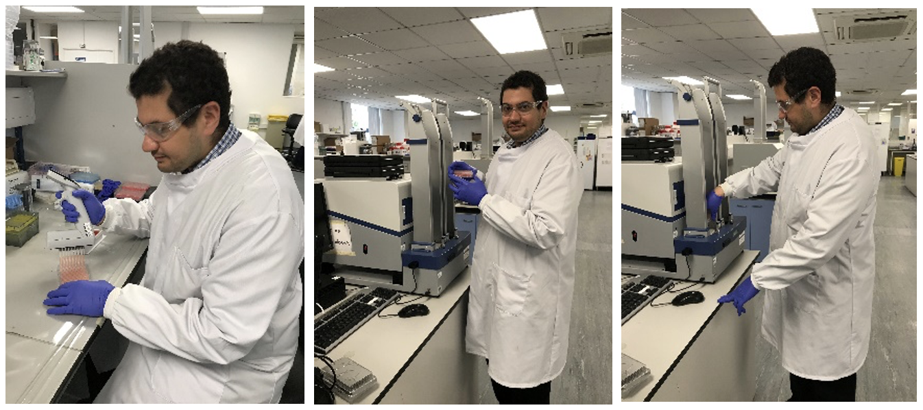 Nima in lab images.