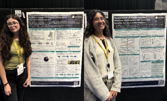 Holly and Kamini presenting at Drug Discovery 2025